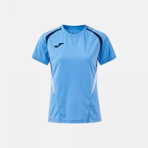 JOMA CHAMPIONSHIP 20 SHORT SLEEVE T-SHIRT SKY BLUE DARK NAVY