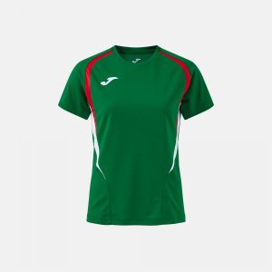 JOMA CHAMPIONSHIP 20 SHORT SLEEVE T-SHIRT GREEN RED