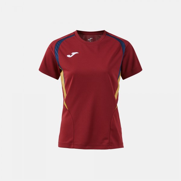 JOMA CHAMPIONSHIP 20 SHORT SLEEVE T-SHIRT DARK RED DARK NAVY
