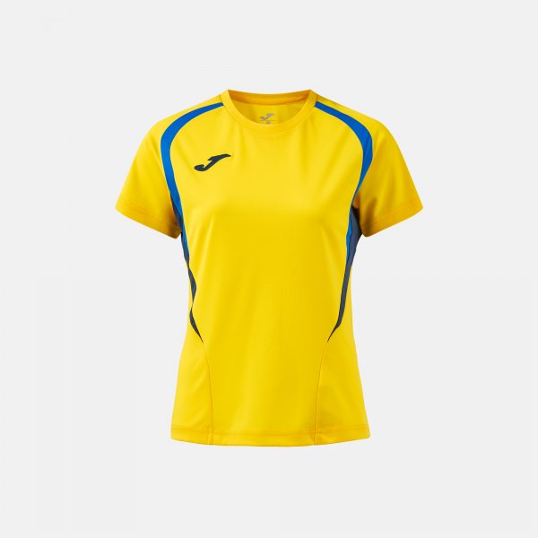 JOMA CHAMPIONSHIP 20 SHORT SLEEVE T-SHIRT YELLOW ROYAL BLUE