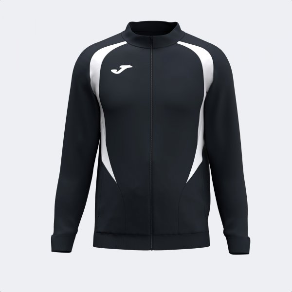 JOMA CHAMPIONSHIP 20 FULL ZIP SWEATSHIRT BLACK LIGHT GRAY