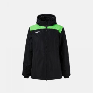 JOMA GLACIER ANORAK BLACK FLUOR GREEN