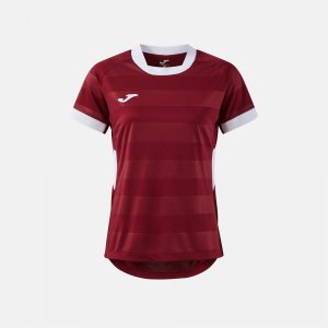 JOMA TOLETUM VII SHORT SLEEVE T-SHIRT BURGUNDY WHITE