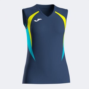 JOMA CHAMPIONSHIP 20 SLEEVELESS SHIRT DARK NAVY FLUOR YELLOW