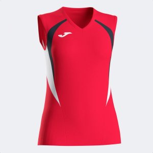 JOMA CHAMPIONSHIP 20 SLEEVELESS SHIRT RED BLACK