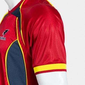 SHIRT SHORT SLEEVE MAN FUTBOL RETRO MUNDIAL 2026 RED YELLOW