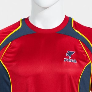 SHIRT SHORT SLEEVE MAN FUTBOL RETRO MUNDIAL 2026 RED YELLOW