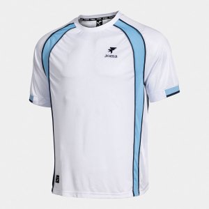SHIRT SHORT SLEEVE MAN FUTBOL RETRO MUNDIAL 2026 WHITE SKY BLUE