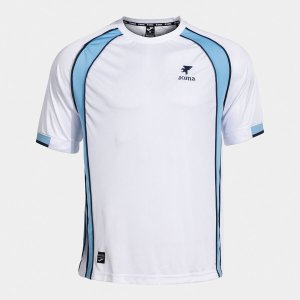 SHIRT SHORT SLEEVE MAN FUTBOL RETRO MUNDIAL 2026 WHITE SKY BLUE