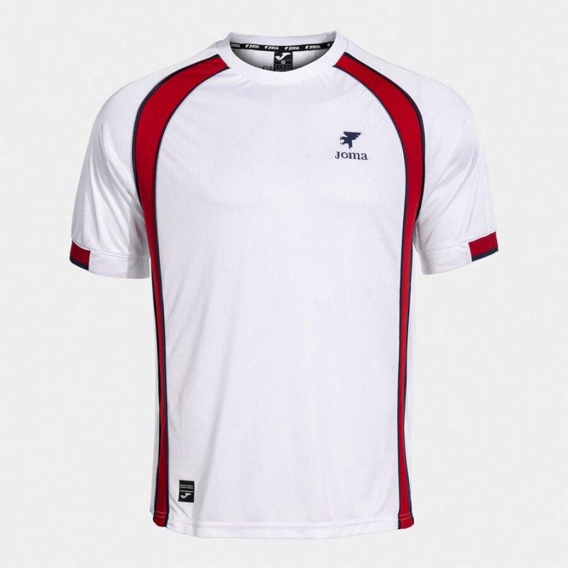 SHIRT SHORT SLEEVE MAN FUTBOL RETRO MUNDIAL 2026 WHITE RED