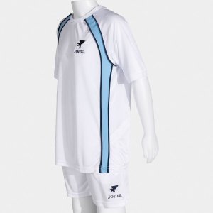 JOMA SET JUNIOR FUTBOL RETRO MUNDIAL WHITE SKY BLUE
