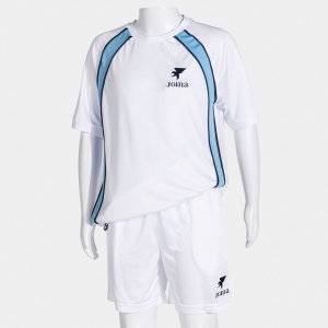 JOMA SET JUNIOR FUTBOL RETRO MUNDIAL WHITE SKY BLUE