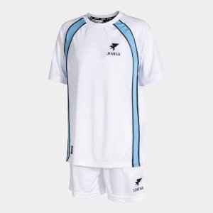 JOMA SET JUNIOR FUTBOL RETRO MUNDIAL WHITE SKY BLUE