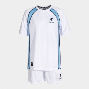 JOMA SET JUNIOR FUTBOL RETRO MUNDIAL WHITE SKY BLUE