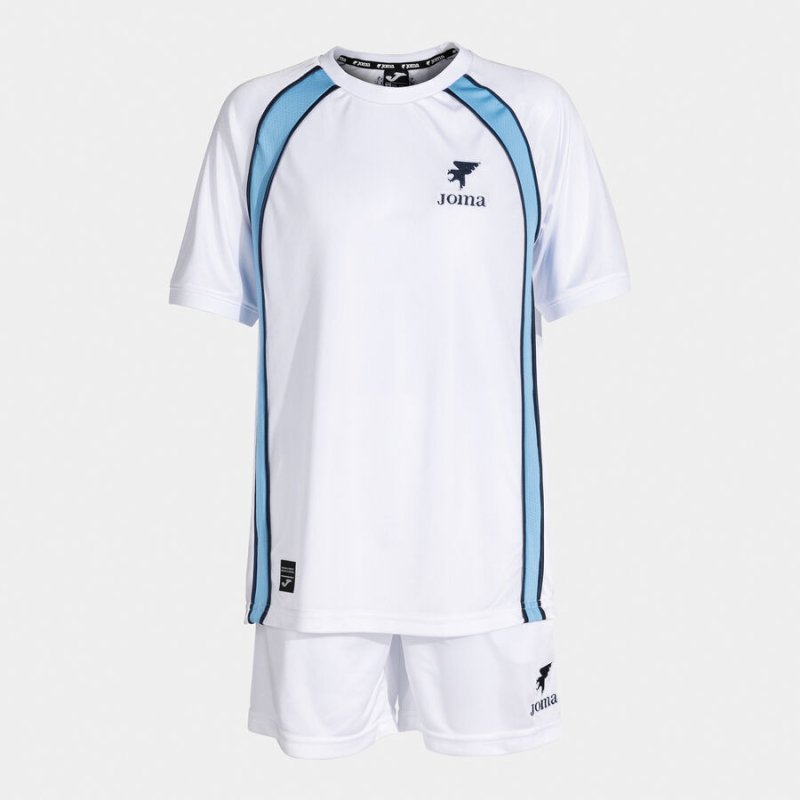 JOMA SET JUNIOR FUTBOL RETRO MUNDIAL WHITE SKY BLUE