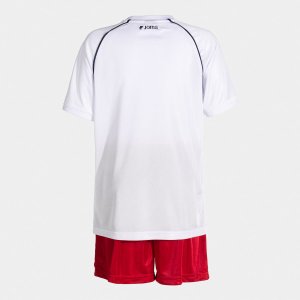 JOMA SET JUNIOR FUTBOL RETRO MUNDIAL WHITE RED
