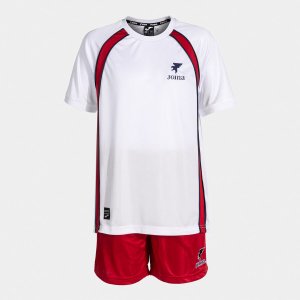 JOMA SET JUNIOR FUTBOL RETRO MUNDIAL WHITE RED