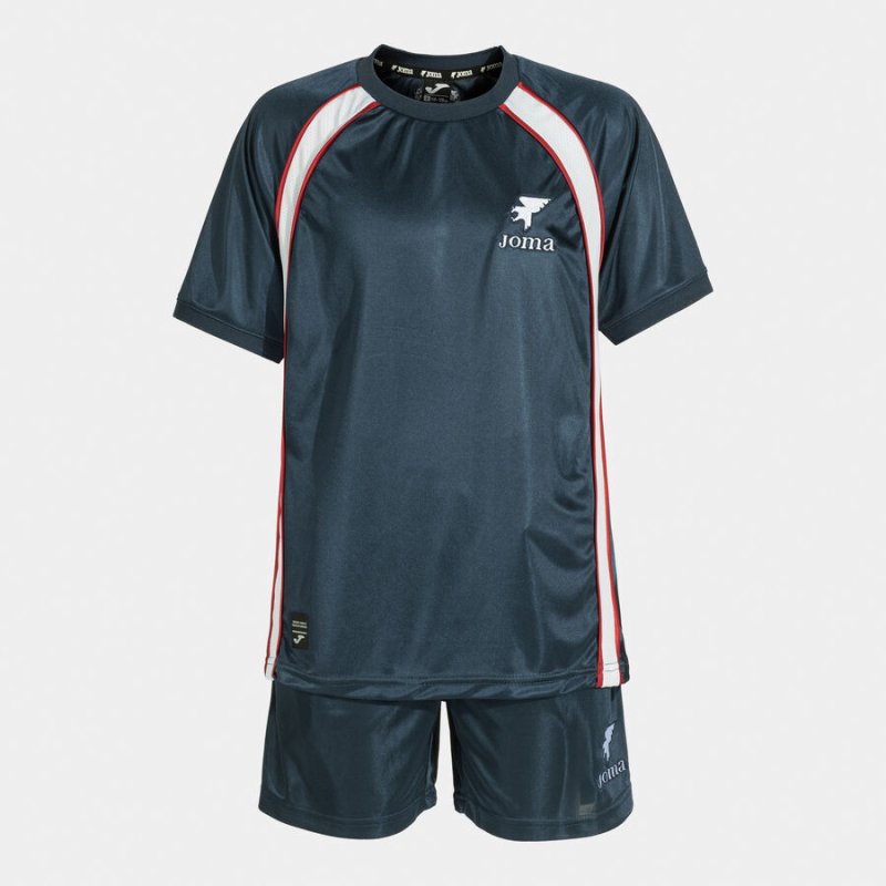 JOMA SET JUNIOR FUTBOL RETRO MUNDIAL NAVY BLUE WHITE