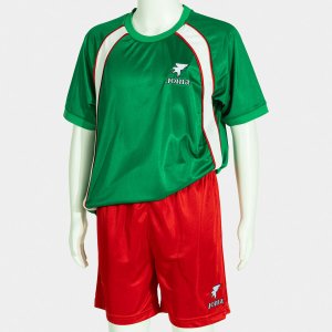 JOMA SET JUNIOR FUTBOL RETRO MUNDIAL GREEN RED