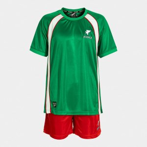 JOMA SET JUNIOR FUTBOL RETRO MUNDIAL GREEN RED