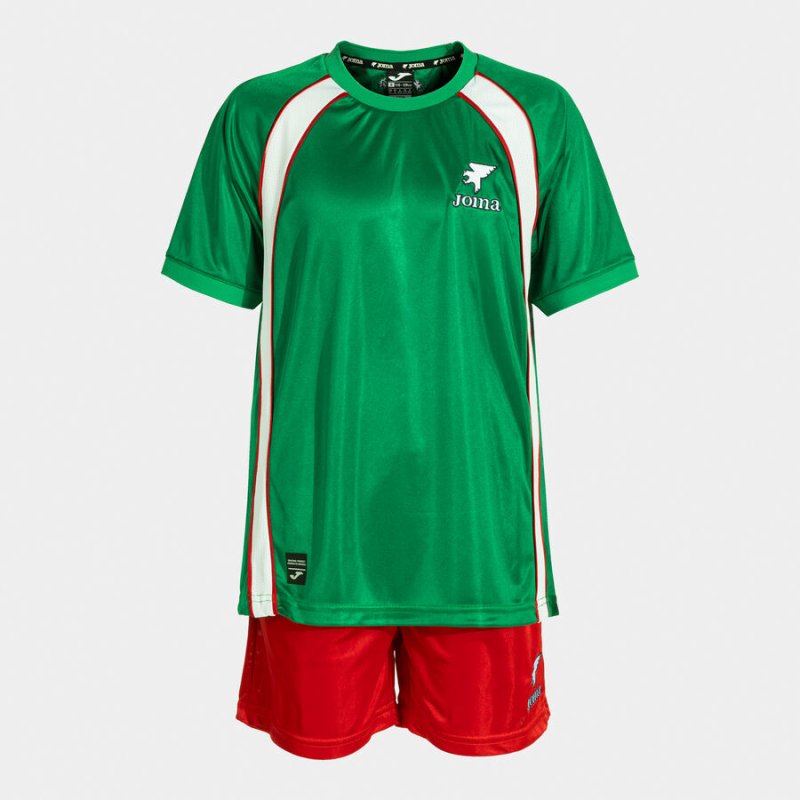 JOMA SET JUNIOR FUTBOL RETRO MUNDIAL GREEN RED