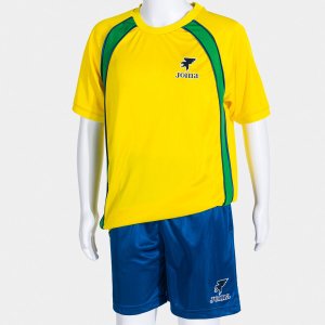 JOMA SET JUNIOR FUTBOL RETRO MUNDIAL YELLOW GREEN
