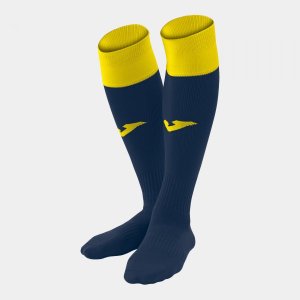 JOMA FOOTBALL SOCKS CALCIO 24 NAVY-YELLOW PACK4
