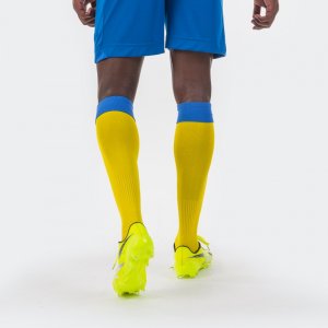 JOMA FOOTBALL SOCKS CALCIO 24 YELLOW-ROYAL PACK 4 PCS