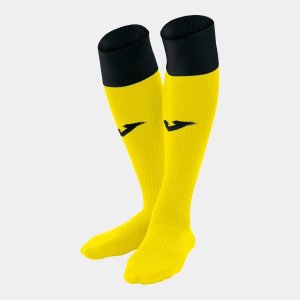 JOMA FOOTBALL SOCKS CALCIO 24 YELLOW-BLACK PACK 4 PCS