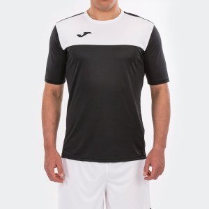 JOMA T-SHIRT WINNER BLACK WHITE S/S