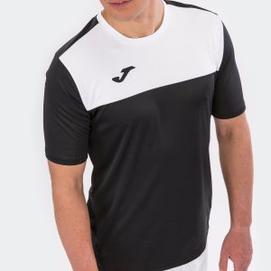 JOMA T-SHIRT WINNER BLACK WHITE S/S