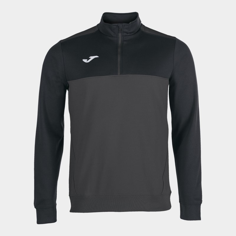 JOMA SWEATSHIRT 1/2 ZIPPER WINNER ANTHRAC.-BLACK