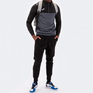 JOMA SWEATSHIRT 1/2 ZIPPER WINNER ANTHRAC.-BLACK