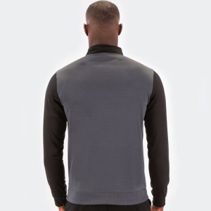 JOMA SWEATSHIRT 1/2 ZIPPER WINNER ANTHRAC.-BLACK