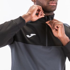JOMA SWEATSHIRT 1/2 ZIPPER WINNER ANTHRAC.-BLACK