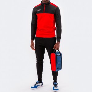 JOMA SWEATSHIRT 1/2 ZIPPER WINNER RED-BLACK