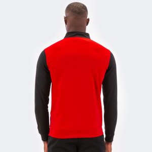 JOMA SWEATSHIRT 1/2 ZIPPER WINNER RED-BLACK