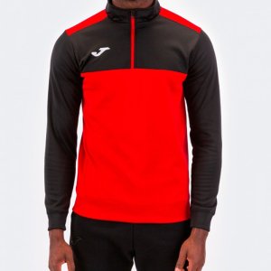 JOMA SWEATSHIRT 1/2 ZIPPER WINNER RED-BLACK