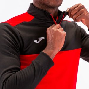 JOMA SWEATSHIRT 1/2 ZIPPER WINNER RED-BLACK