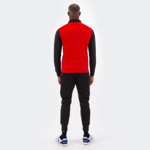 JOMA SWEATSHIRT 1/2 ZIPPER WINNER RED-BLACK