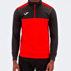 JOMA SWEATSHIRT 1/2 ZIPPER WINNER RED-BLACK