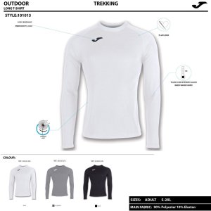 JOMA BRAMA FLEECE SHIRT WHITE L/S