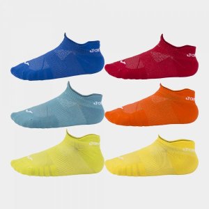 JOMA INV SOCKS 2ROY-ORA-GRE-RED-YEL-GREY -PACK 12-