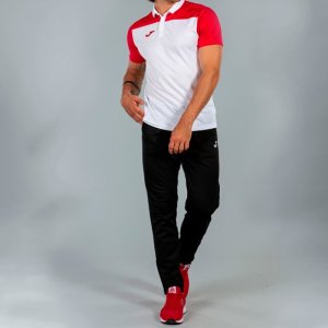 JOMA POLO SHIRT COMBI WHITE-RED S/S