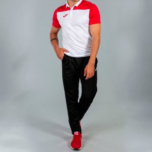 JOMA POLO SHIRT COMBI WHITE-RED S/S