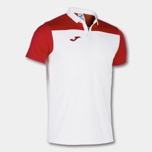 JOMA POLO SHIRT COMBI WHITE-RED S/S