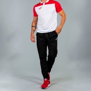 JOMA POLO SHIRT COMBI WHITE-RED S/S
