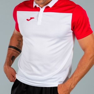 JOMA POLO SHIRT COMBI WHITE-RED S/S