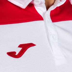 JOMA POLO SHIRT COMBI WHITE-RED S/S