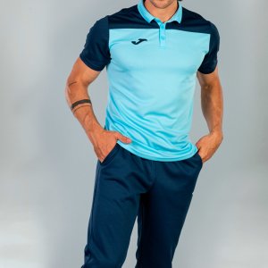 JOMA POLO SHIRT COMBI SKY BLUE-NAVY S/S